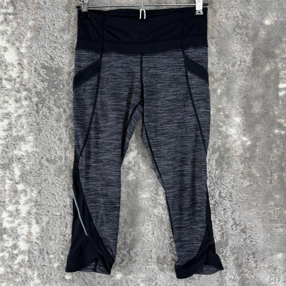 Lululemon Size 4‎ Athleisure Casual Ankle Leggings Gray Pull On Pants